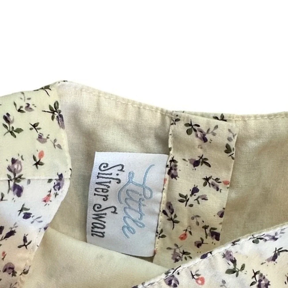 Little Silver Swan Baby Girls‎ Floral Lace Trim Dress Size 12 Months